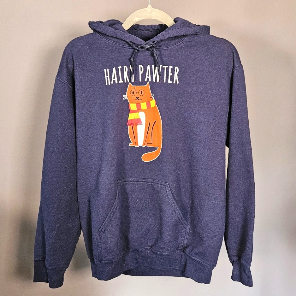 Navy cat sweatshirt S